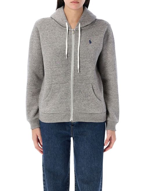 Cotton-Blend Full-Zip Hoodie for Women - Relaxed Fit