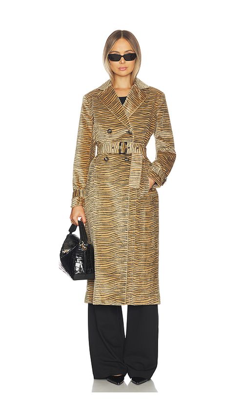 LAMARQUE Leslie Trench Coat in Tiger. M also in L, S, XL