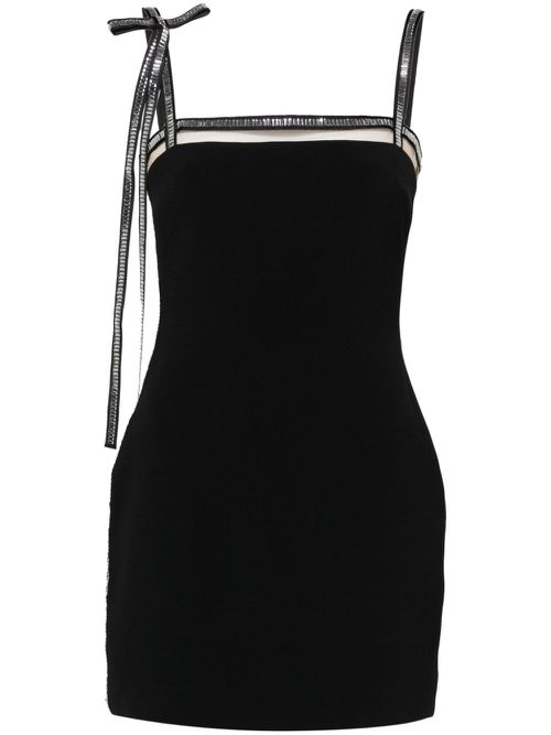 Crystal-embellished mini dress - Black