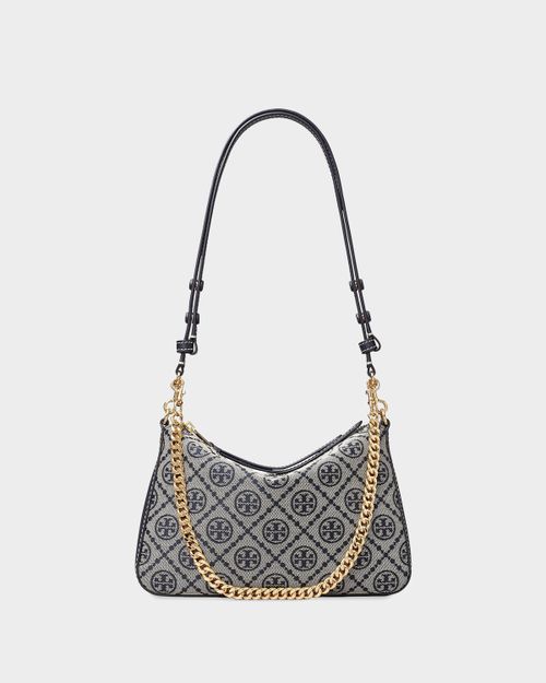 Perry T Monogram Jacquard Shoulder Bag