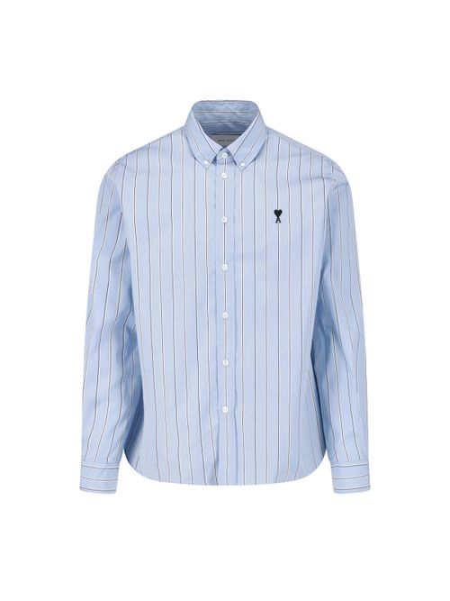 Men's 100% Cotton Button-Up Shirt with Mother-of-Pearl Buttons