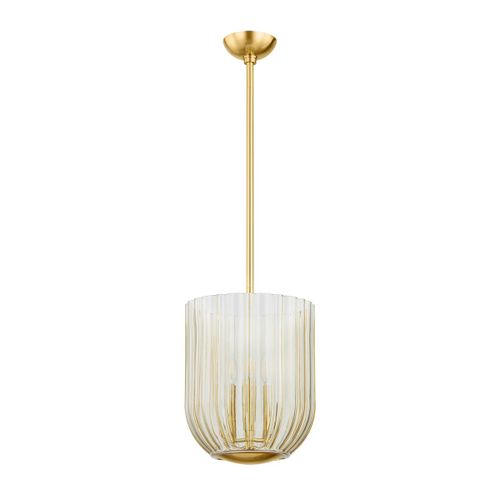Aged Brass Three Light Lantern from the Cece Collection