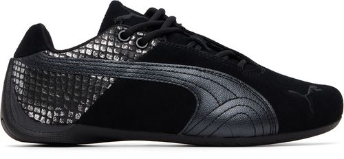 Black Future Cat Emboss Sneakers