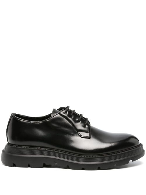 Lace-up leather Derby shoes - Black