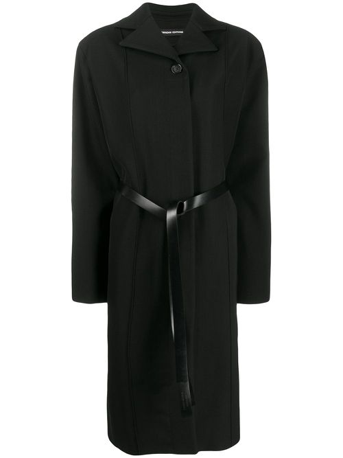 Oversized belted coat - Black