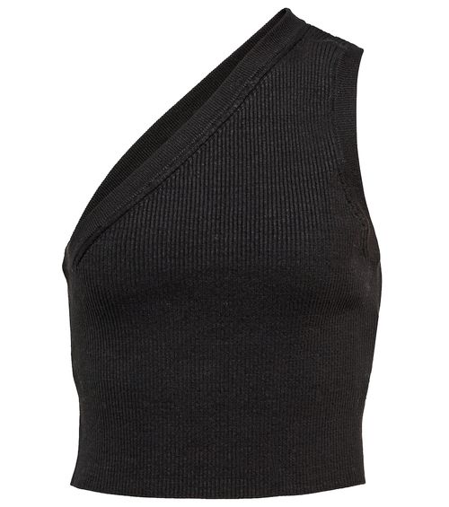 La Maille Ascu cropped linen-blend top
