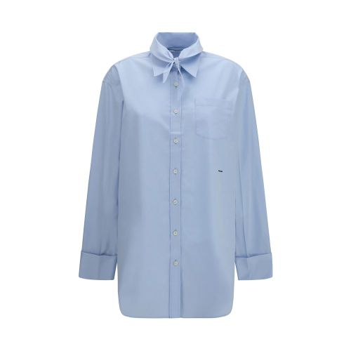 Cotton Oversized Shirt — Blue
