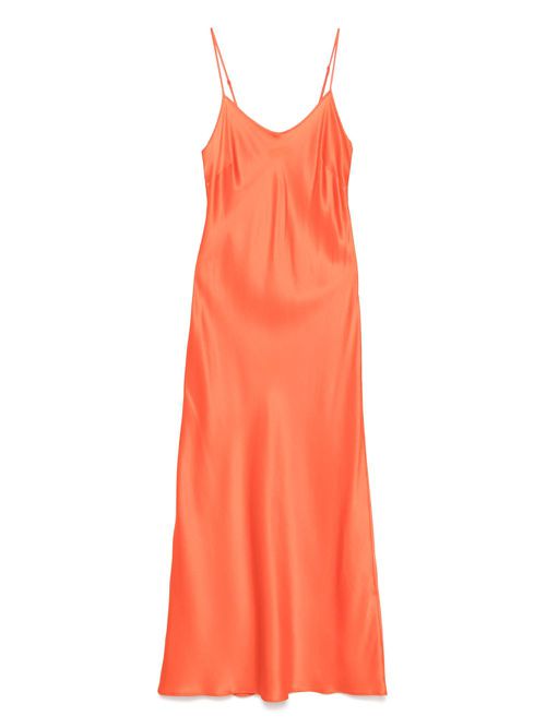 Roberto Collina satin slip dress - Orange