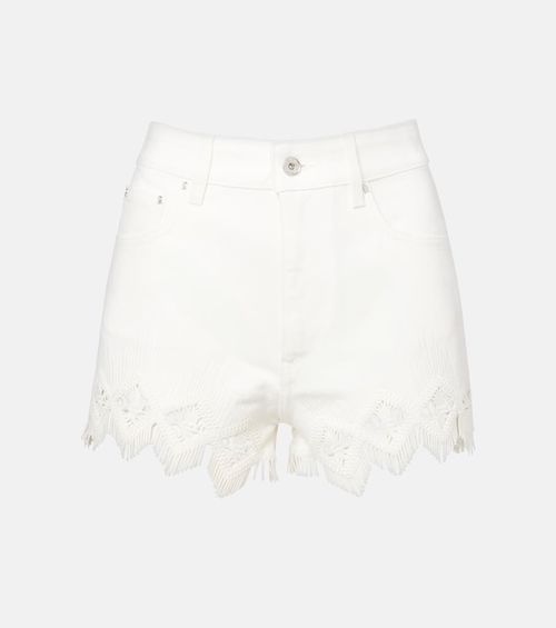 Macramé cotton shorts