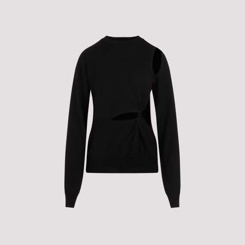 Black Roundneck Cutout Pullover