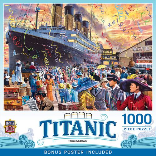 Titanic - Underway 1000 Piece Jigsaw Puzzle for Adults - Multicolor