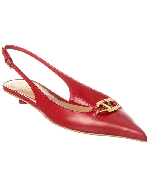 Vlogo Signature Leather Slingback Pump