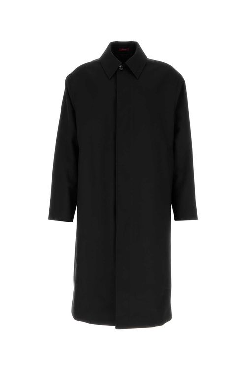 Black Wool Overcoat
