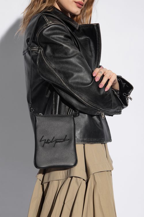 Shoulder Bag With Logo, Unisex, Black