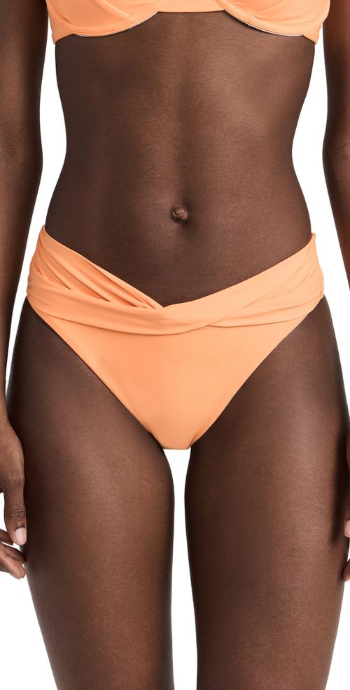 High Waist Bikini Bottoms Neon Orange