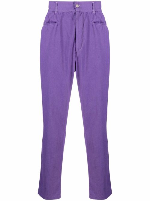 1990s high-waist trousers - Purple