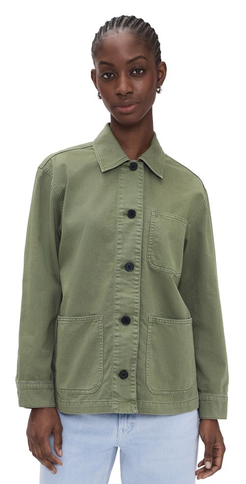 Classic Barn Jacket In Cotton Twill Faded Ivy