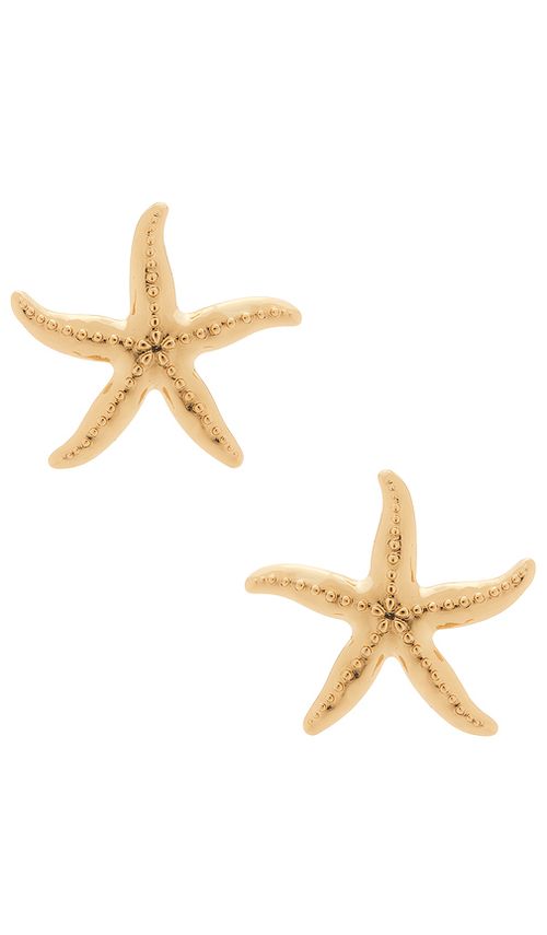 BaubleBar Starfish Earrings in Metallic Gold
