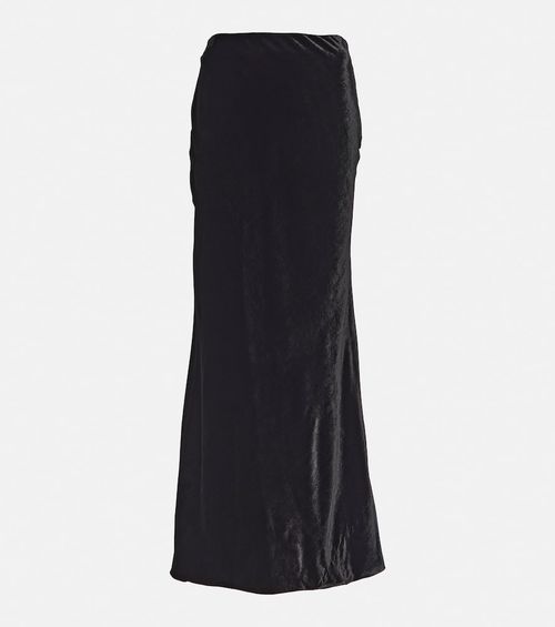 High-rise silk-blend maxi skirt