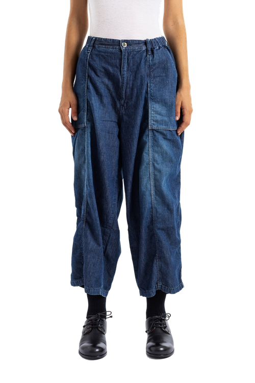 8oz Denim Utility Cargo Pants — Blue