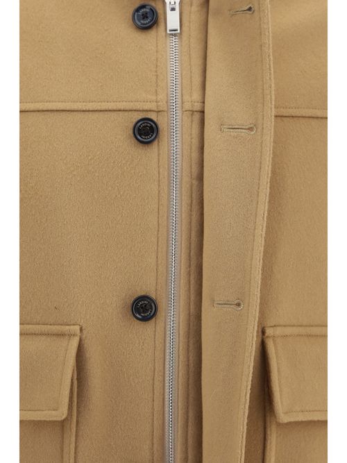 Merino Wool Padded & Down Down Jacket — White