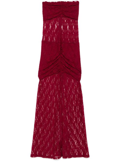 Lace maxi dress - Red