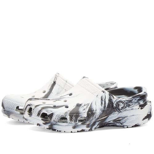 Classic Marbled Clog in White/Black