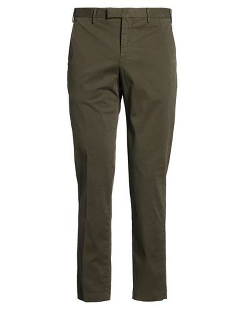 Man Pants Dark green Size 36 Cotton, Elastane