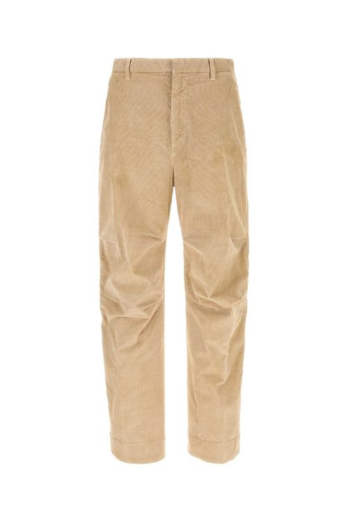 Beige Stretch Corduroy Pant