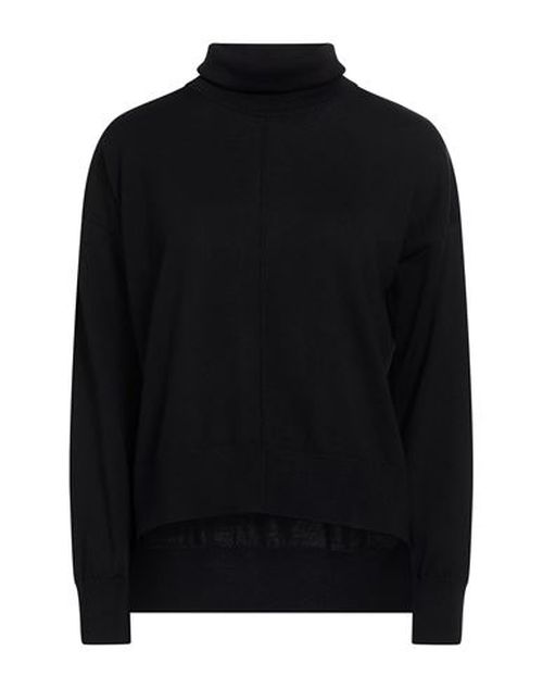 Woman Turtleneck Black Size 10 Merino Wool