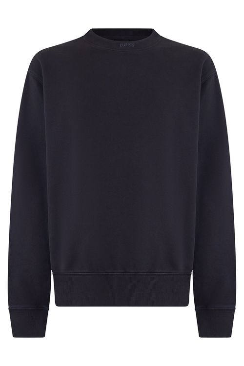 Cotton Embroidered Logo Sweatshirt — Black