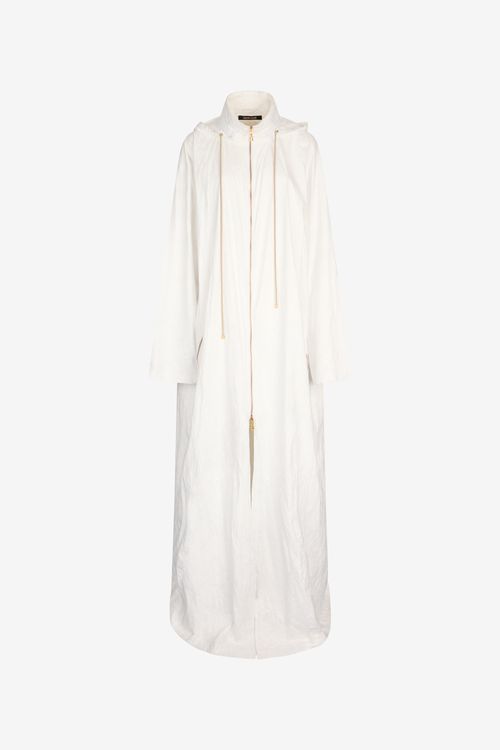 Wall Print Hooded Coat