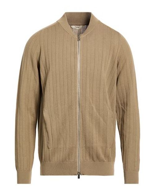 Man Cardigan Brown Size L Cotton