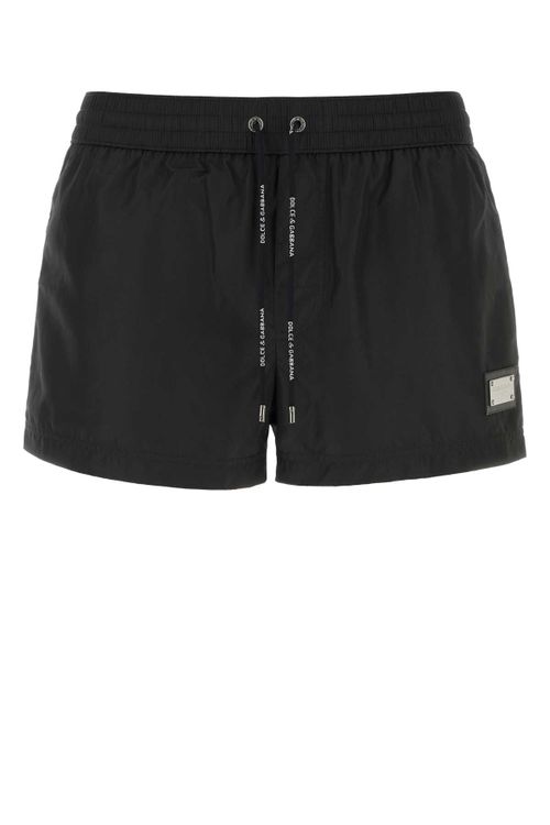 Polyester Swimming Shorts — Black