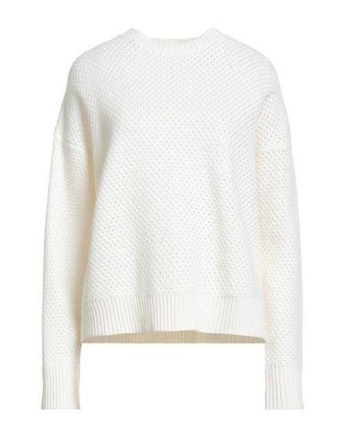 Woman Sweater Ivory Size S Merino Wool, Silk, Cashmere, Ecobrass