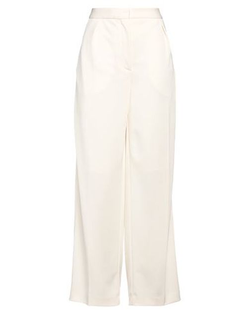Woman Pants Ivory Size 8 Polyester, Polyethylene