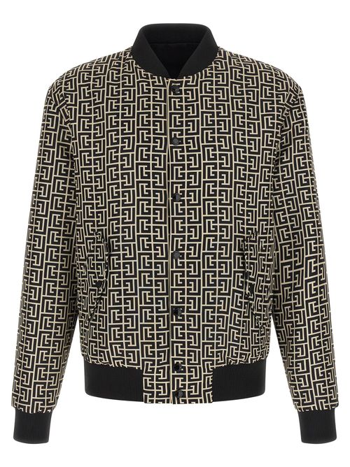 Monogram Reversible Bomber Jacket — Black