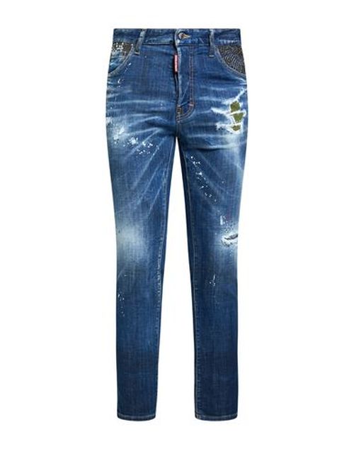 Man Jeans Blue Size 36 Cotton, Elastane