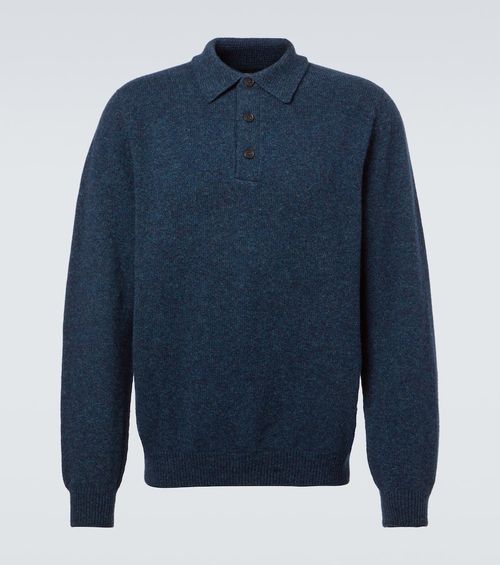 Wool polo shirt