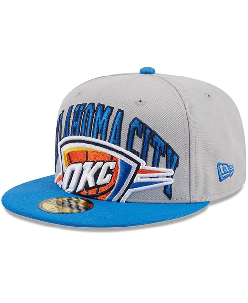 Men's Gray, Blue Oklahoma City Thunder Tip-Off Two-Tone 59FIFTY Fitted Hat - Gray, Blue