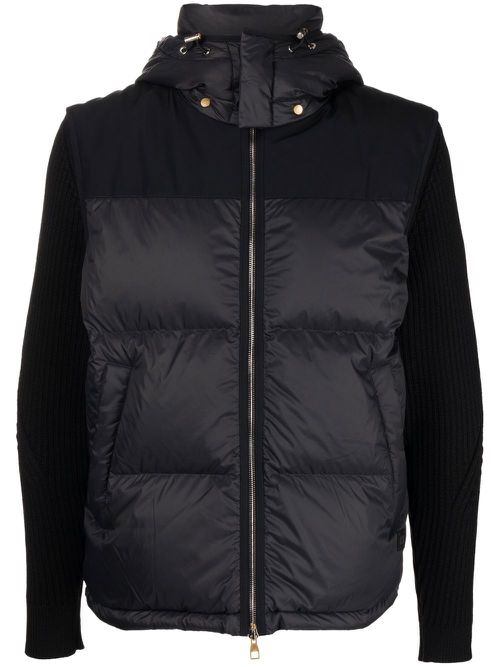 Zip-up padded coat - Black
