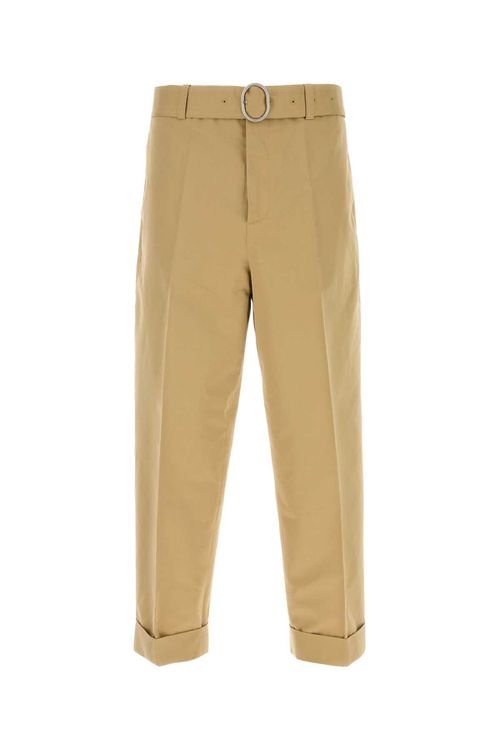 Beige Cotton Blend Pant
