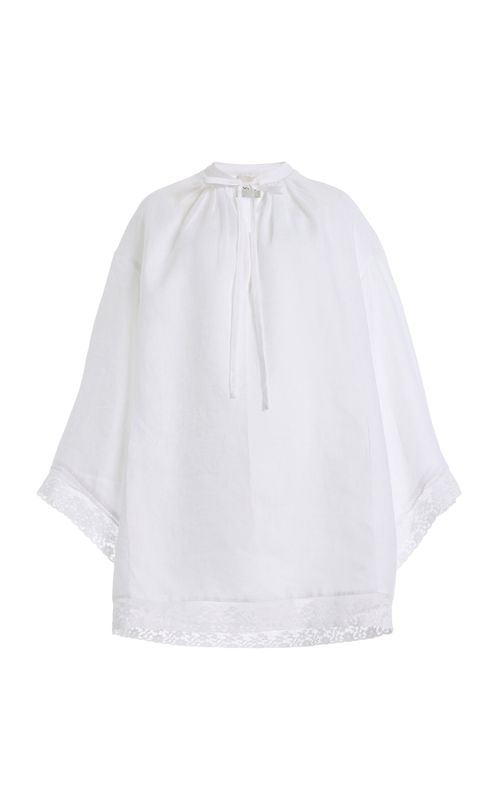 Exclusive La Isla Veronica Linen Mini Kaftan - Moda Operandi