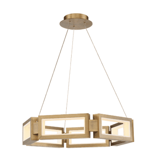Modern Forms Mies LED Chandelier in Aged Bra