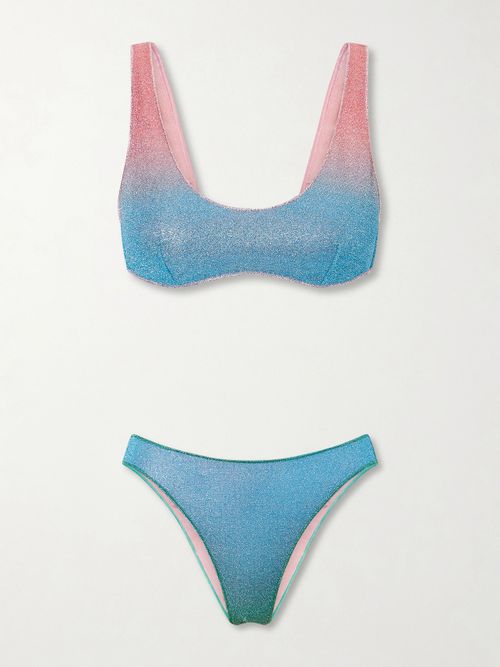 Lumière Metallic Lurex Bikini - Blue