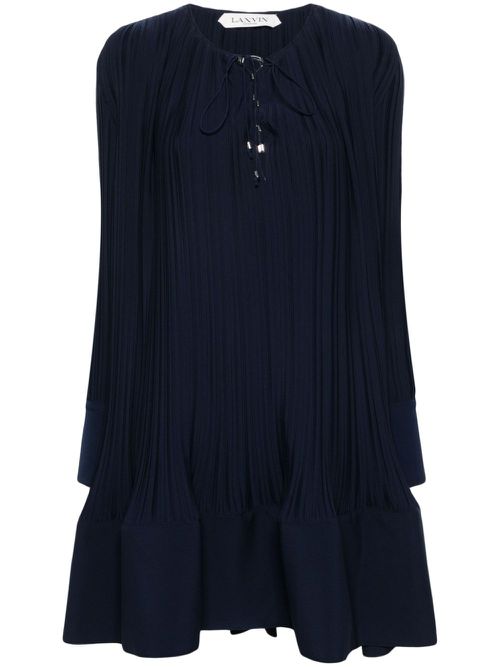 Pleated midi dress - Blue