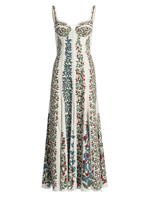 Women's Fruit Beauty Floral A-Line Maxi Dress - Off White