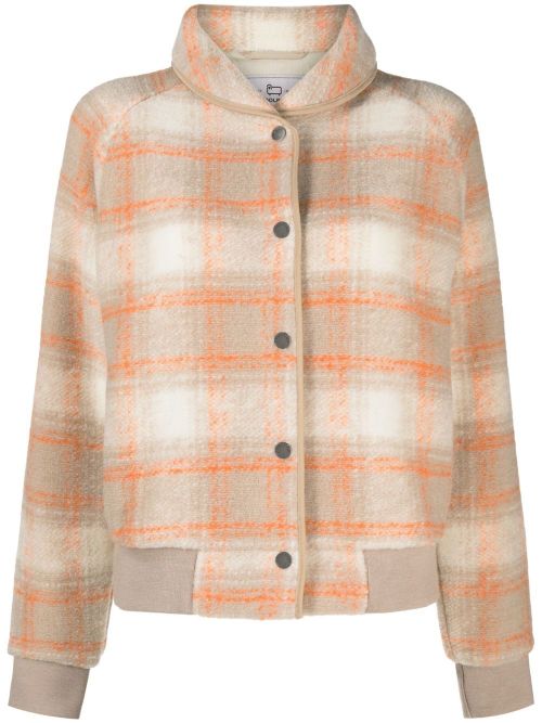 Gentry check-print bomber jacket - Neutrals