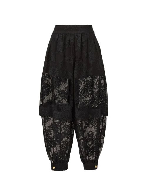 Lace Trousers — black