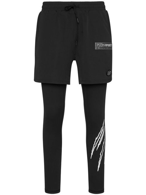 Logo-print leggings - Black